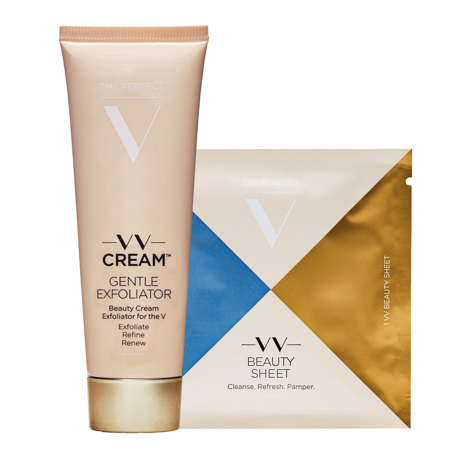 The Perfect V VV Cream Gentle Exfoliator and VV Beauty Sheet