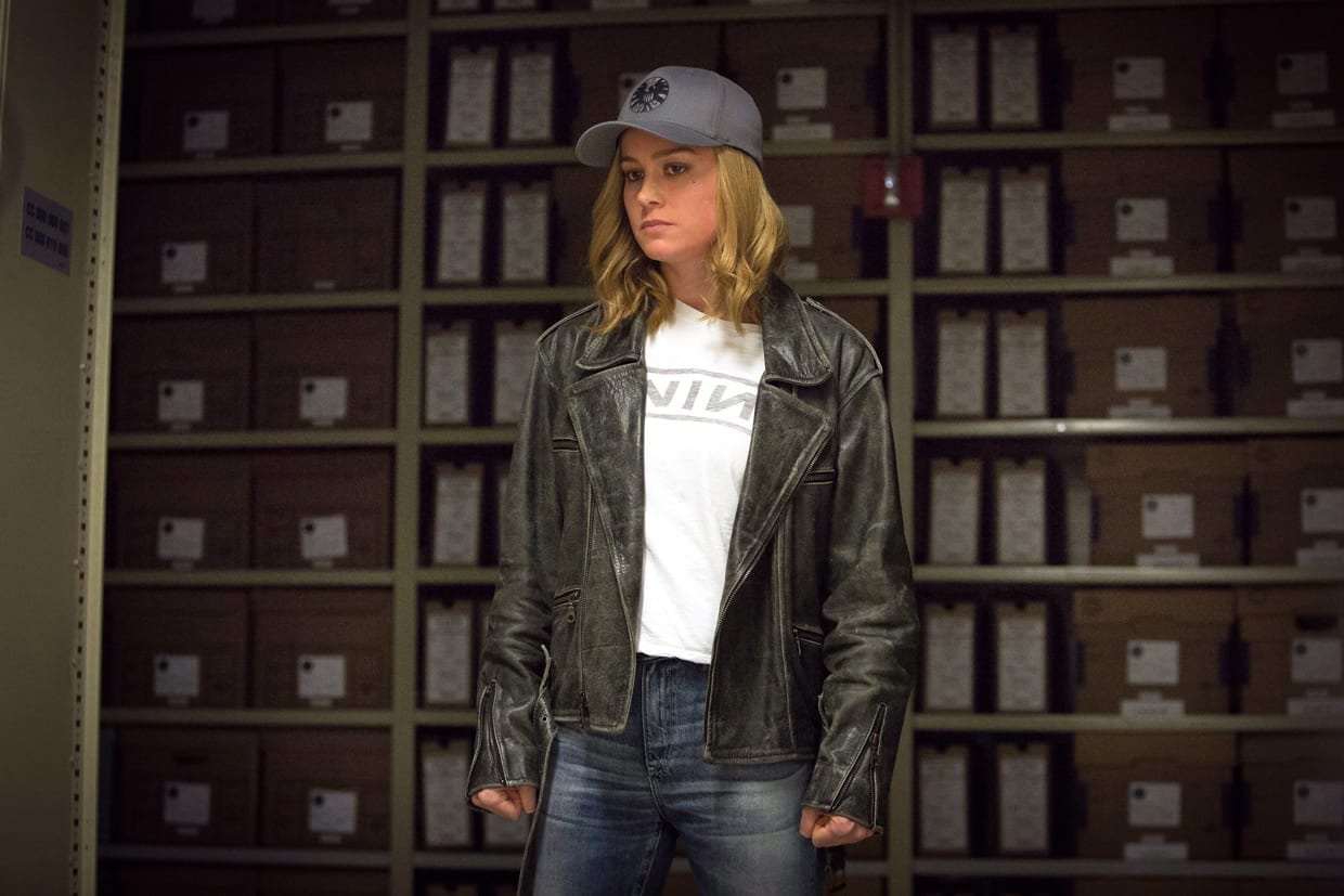 Brie Larson in a scene from Captain Marvel.