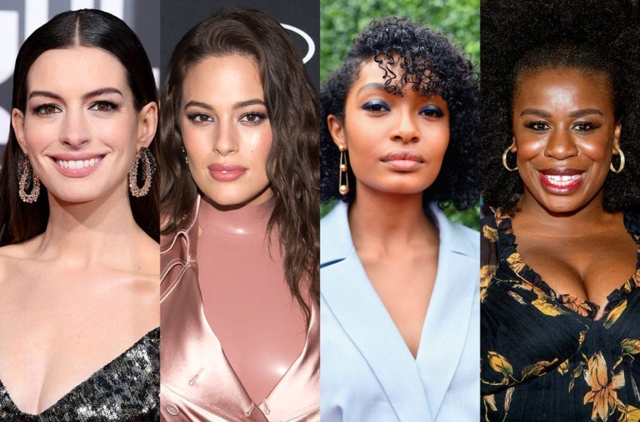 Four women with straight, wavy, curly and coily hair respectively.