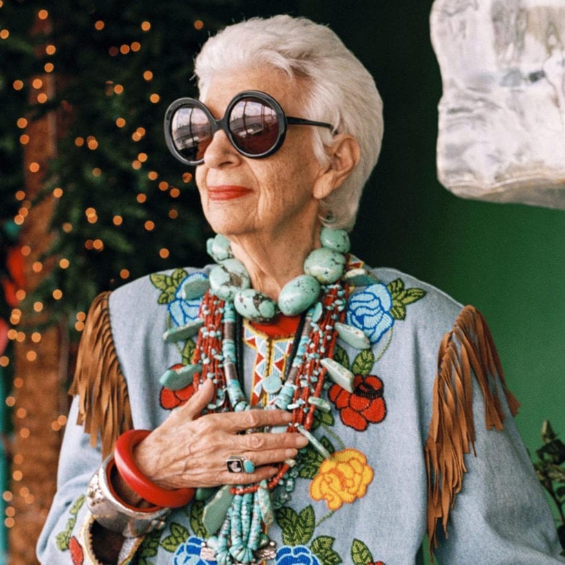 A photo of Iris Apfel from Magnolia Pictures' documentary, Iris.