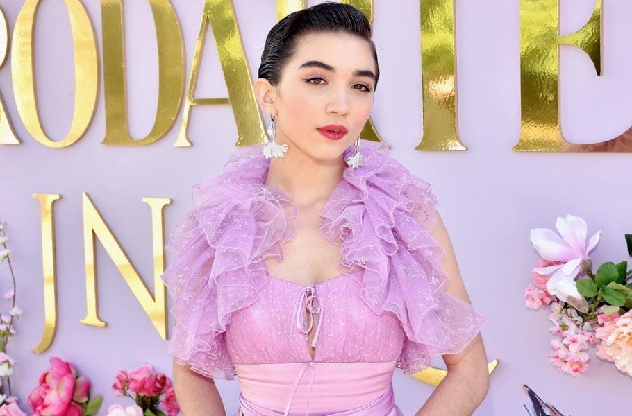 Rowan Blanchard attends JNSQ Rose Cru debuts alongside Rodarte FW/19 Runway Show at Huntington Library, Feb. 5, 2019, in Pasadena, California.