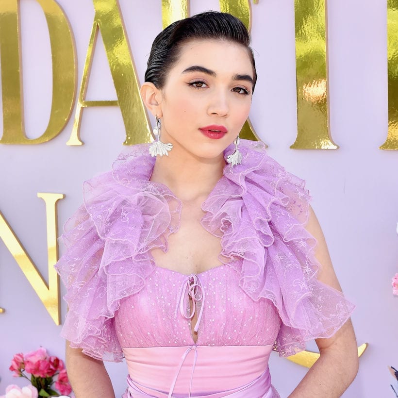 Rowan Blanchard attends JNSQ Rose Cru debuts alongside Rodarte FW/19 Runway Show at Huntington Library, Feb. 5, 2019, in Pasadena, California.