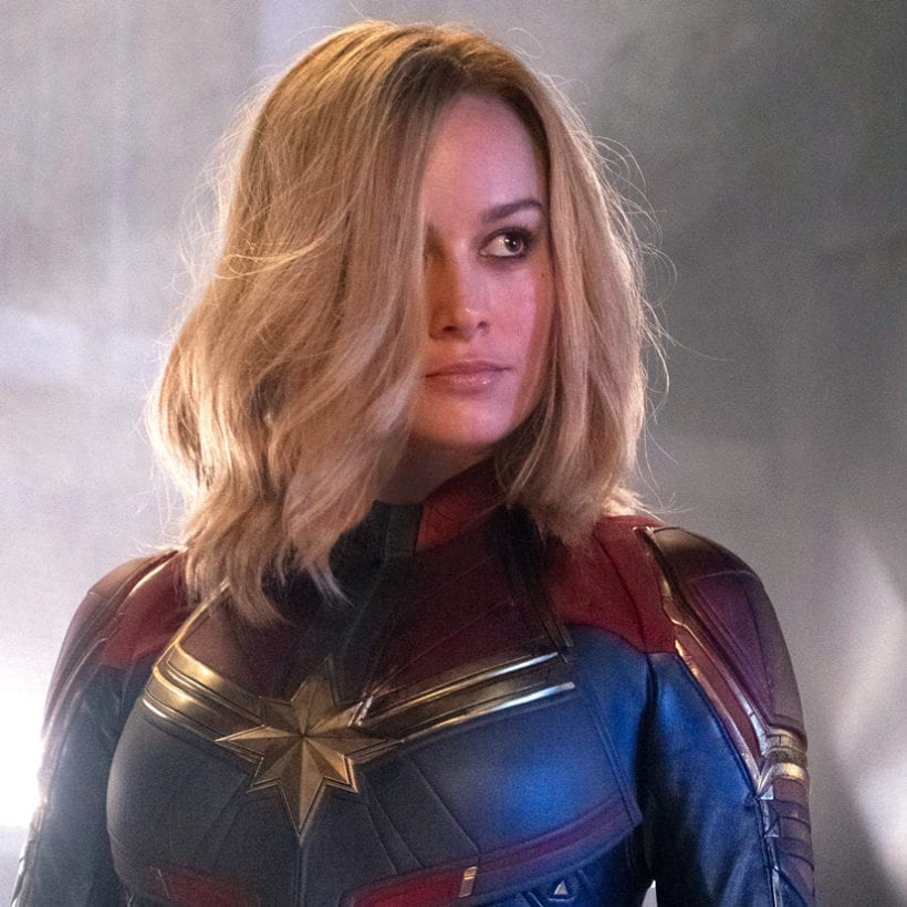 Brie Larson in scene from Captain Marvel.