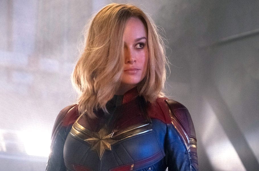 Brie Larson in scene from Captain Marvel.
