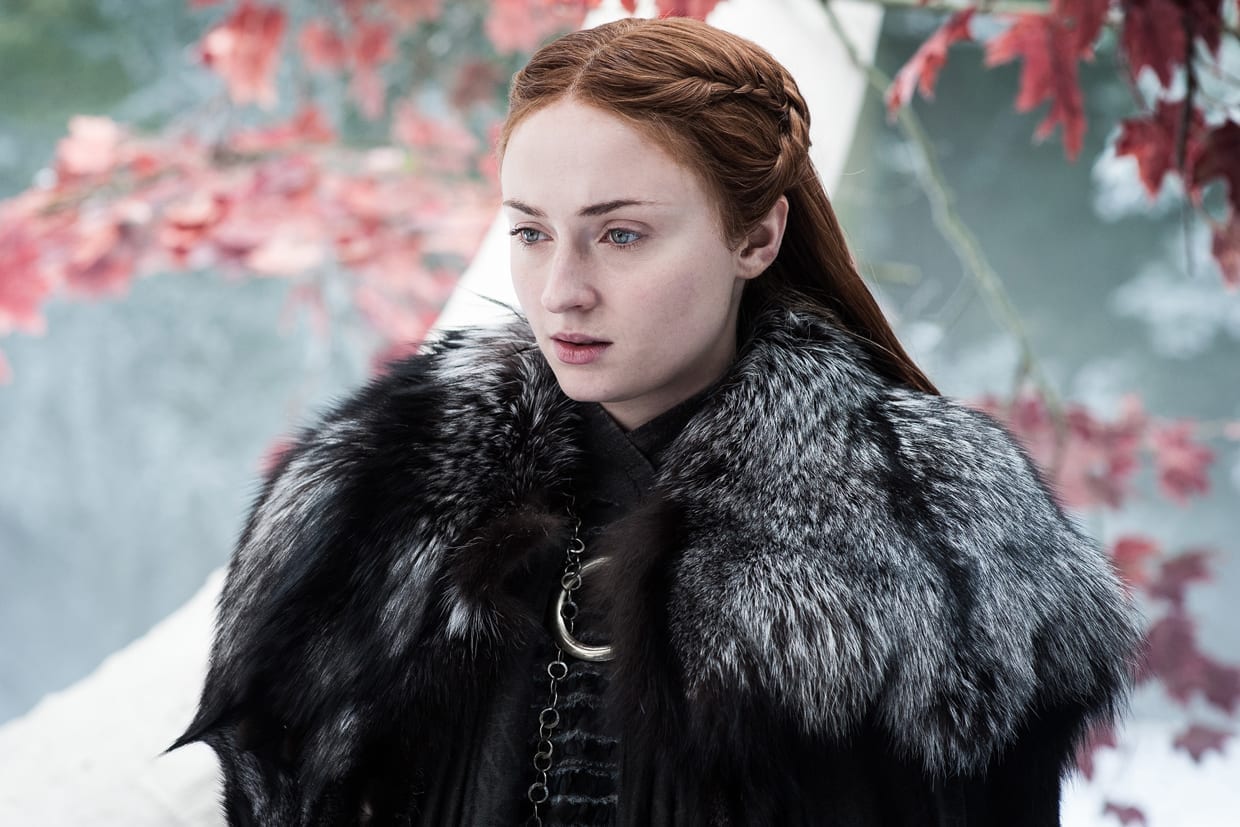 Sophie Turner as Sansa Stark in a scene from HBO's Game of Thrones.