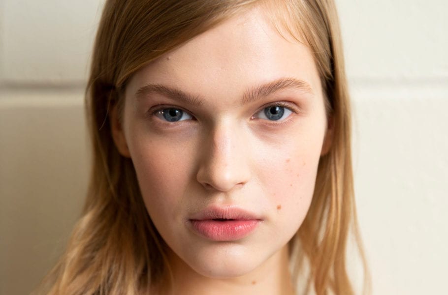 Close up of a woman's face.