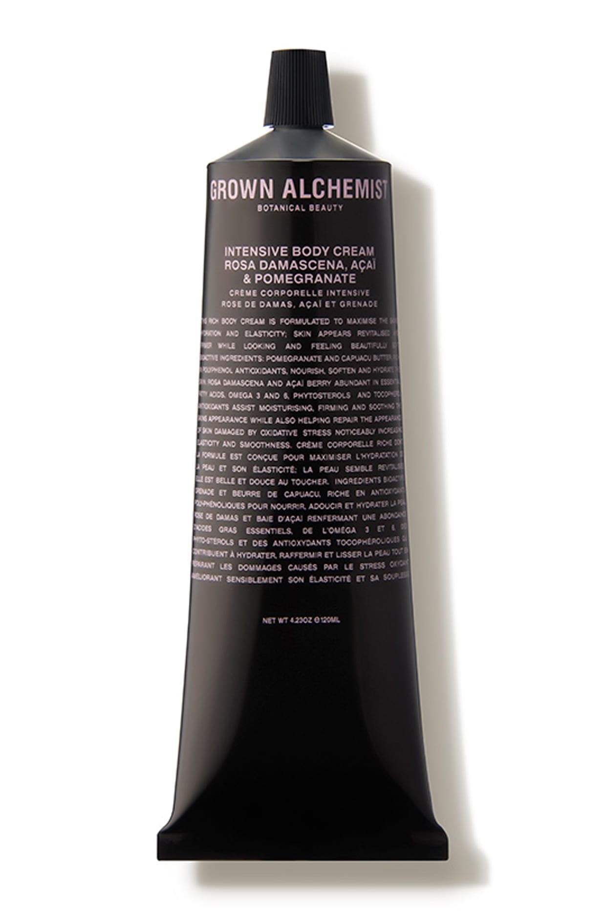 A black tube of body cream.