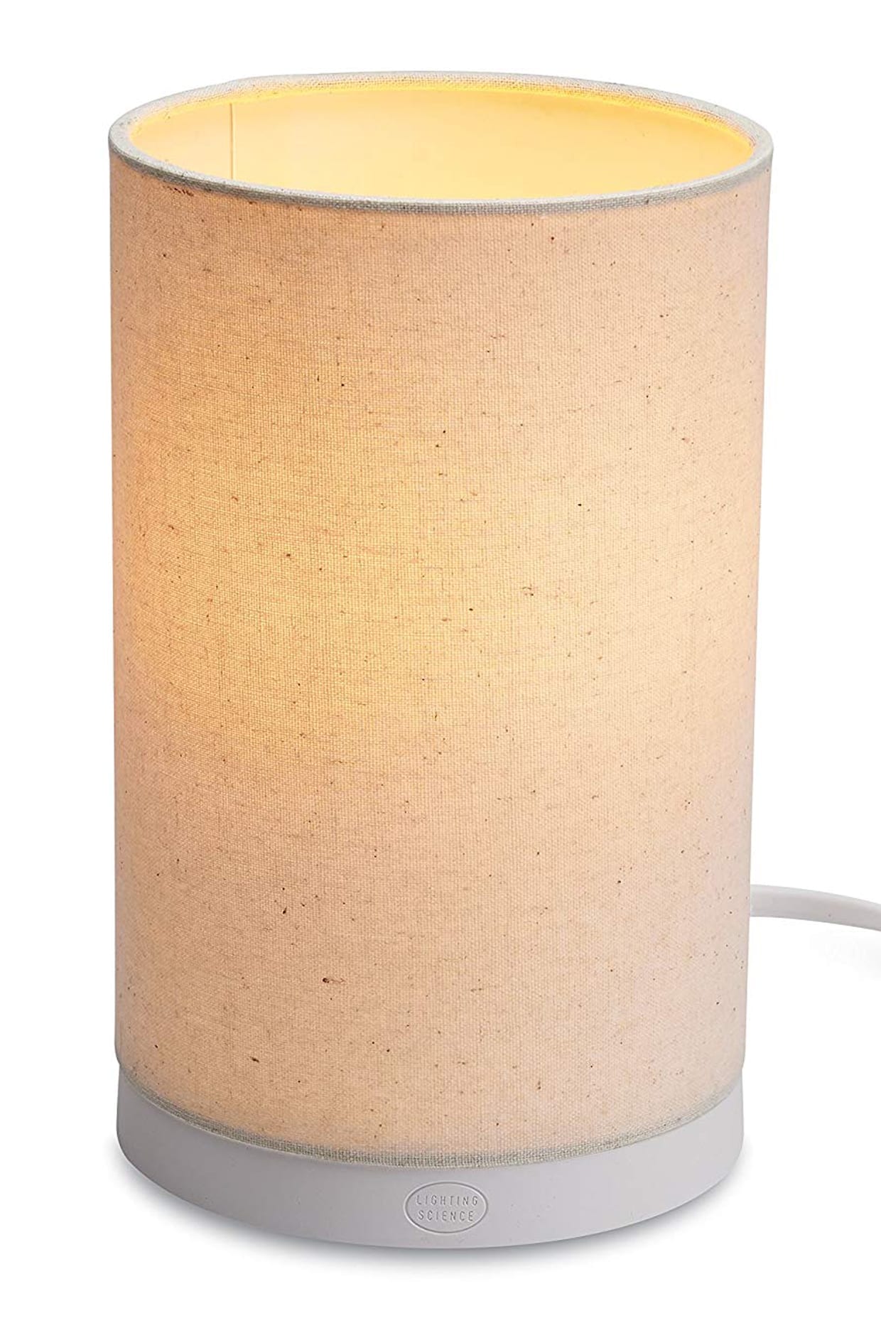 A lamp that emits less blue light.