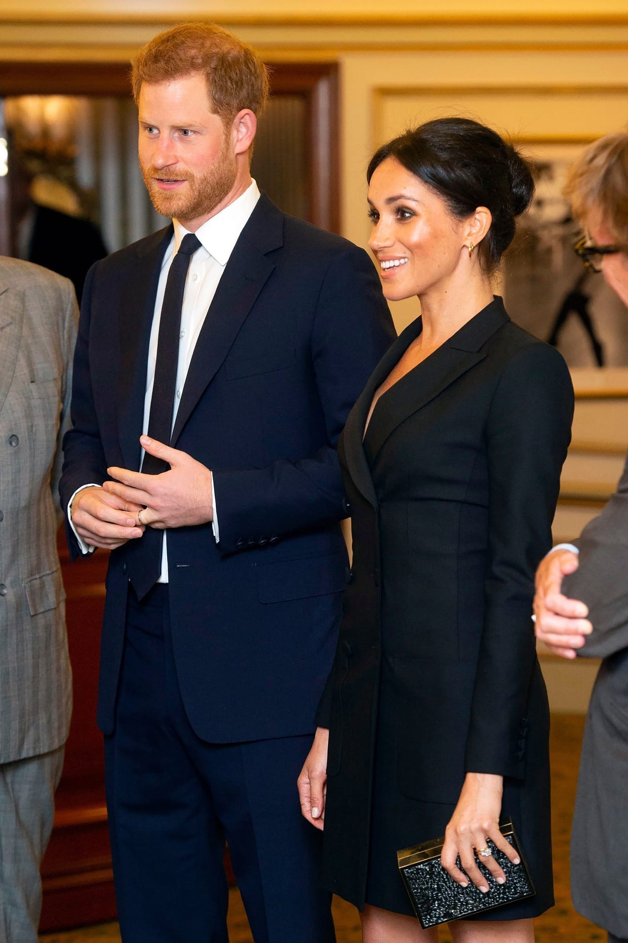 Prince Harry and Meghan Markle at a gala performance of Hamilton in London, Aug. 29, 2018.