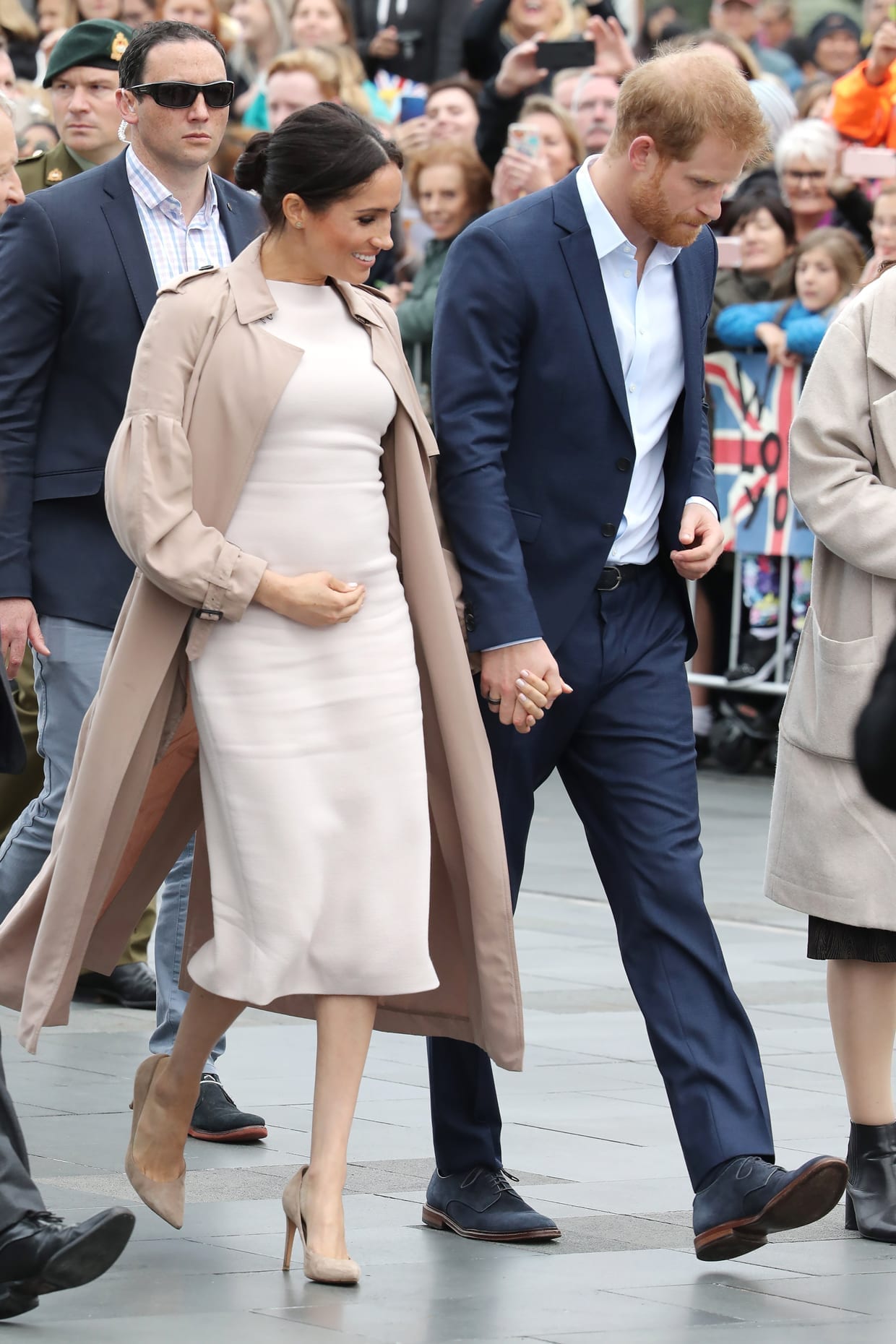 Prince Harry and Meghan Markle arrive for a Public Walkabout at the Auckland Viaduct, Oct. 30, 2018.