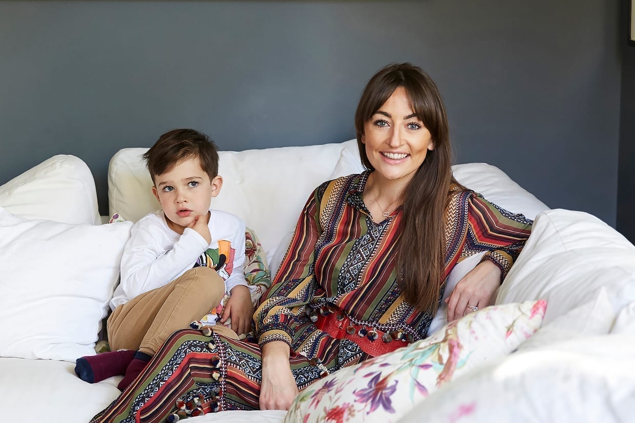 A portrait of Michelle Kennedy and her son Finlay.