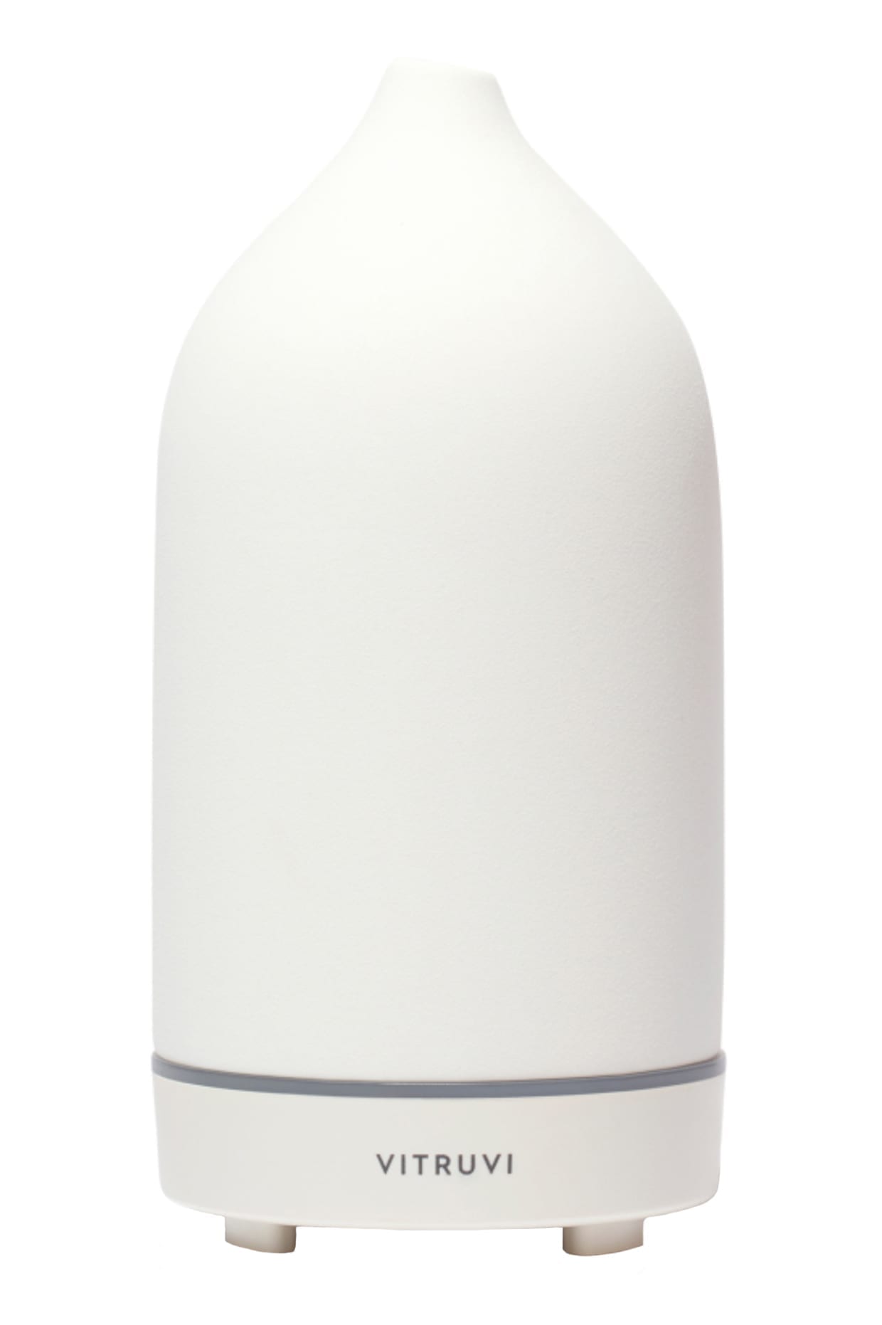 A white hand crafted stone diffuser.