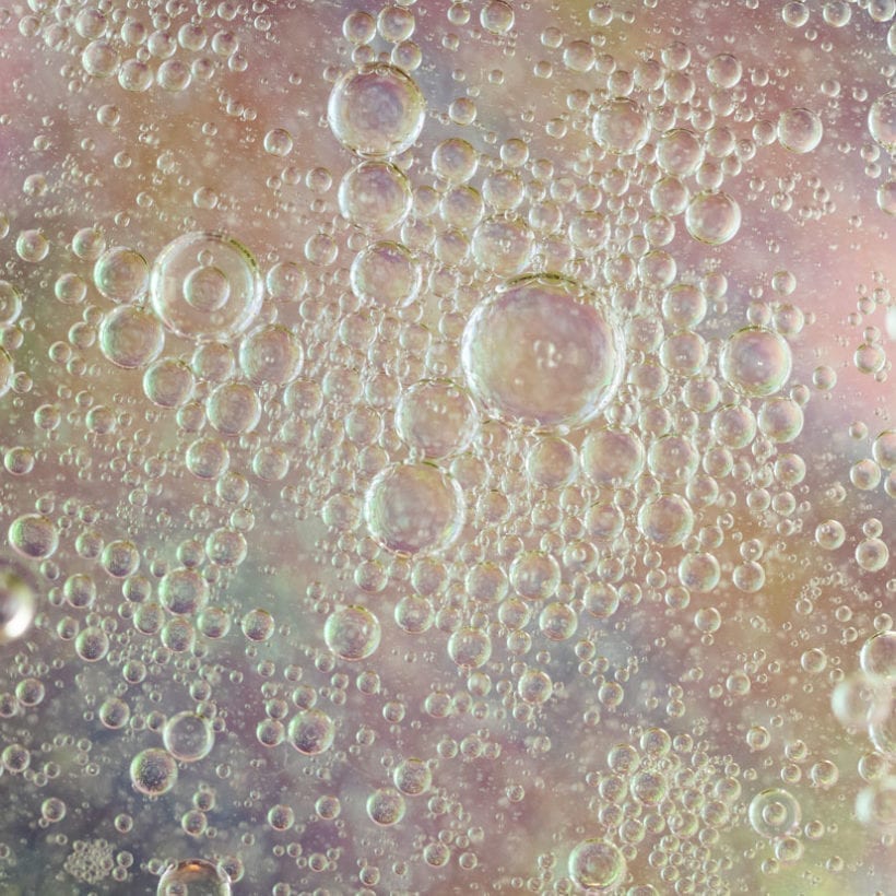 Multi-colored shot of bubbles.