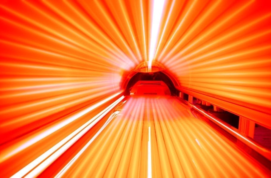 A red light LED bed.