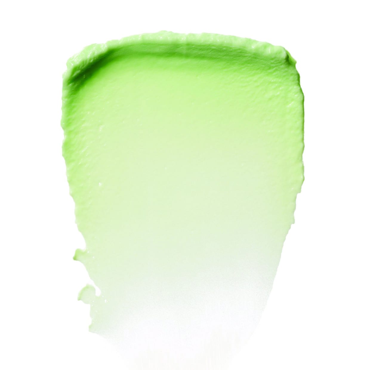 A green swipe of a face mask.