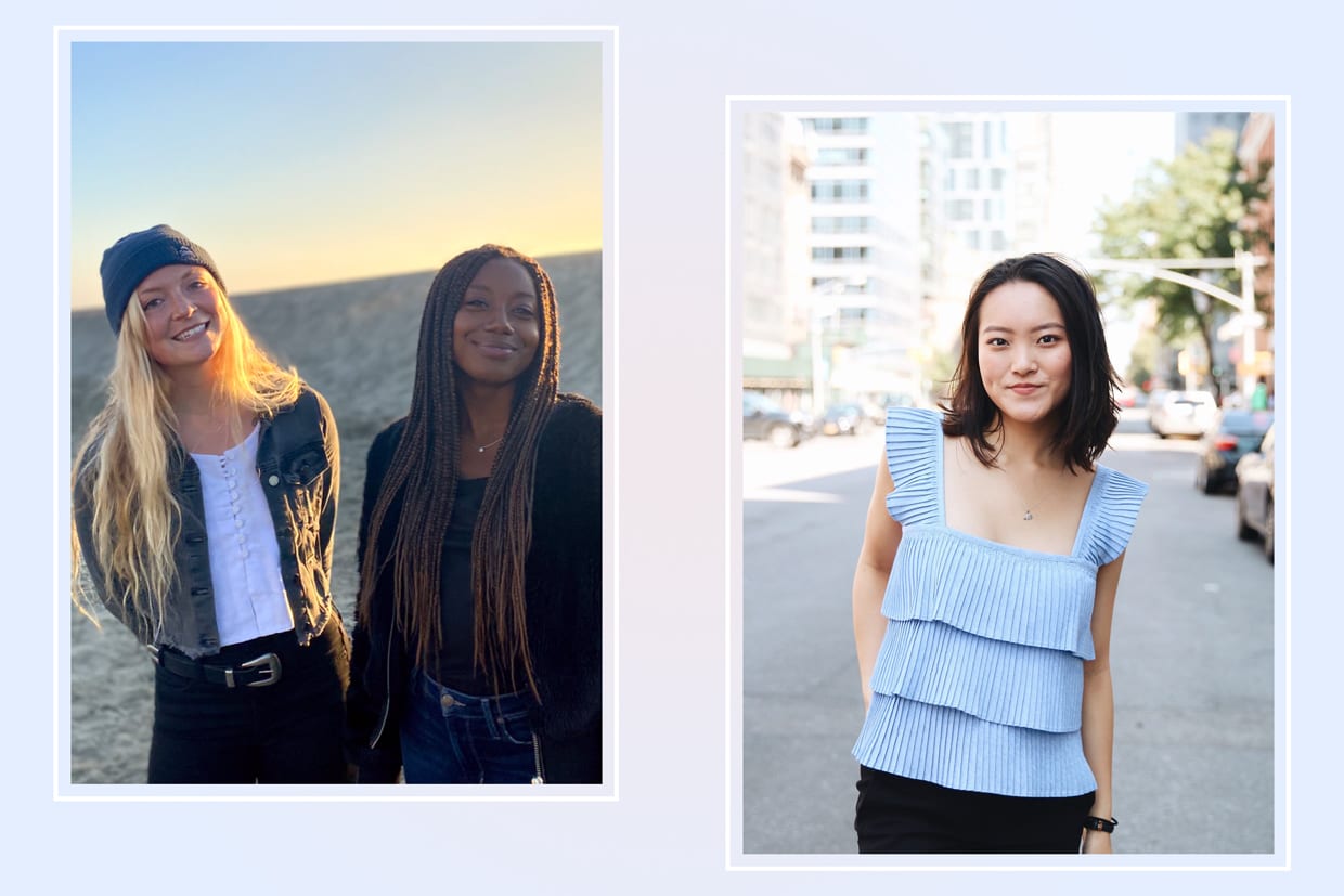 A side by side of Jocelyn Stradiotto and Nellie Coffy, Sun Chaser Co-Founders, and Stephanie Zheng, Founder and CEO of Mount Lai.
