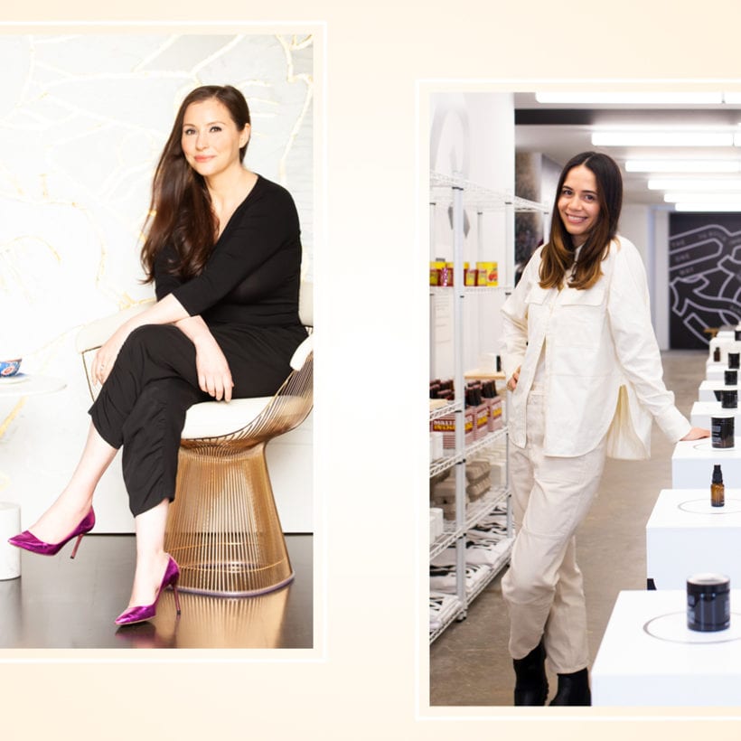 A side by side of Sunday Riley CEO, Sunday Riley, and The Nue Co. CEO, Jules Miller.