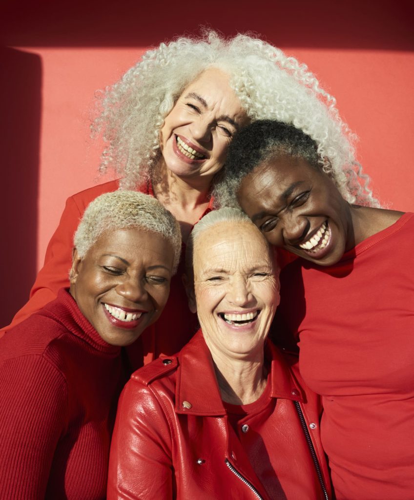 Group portrait of four women