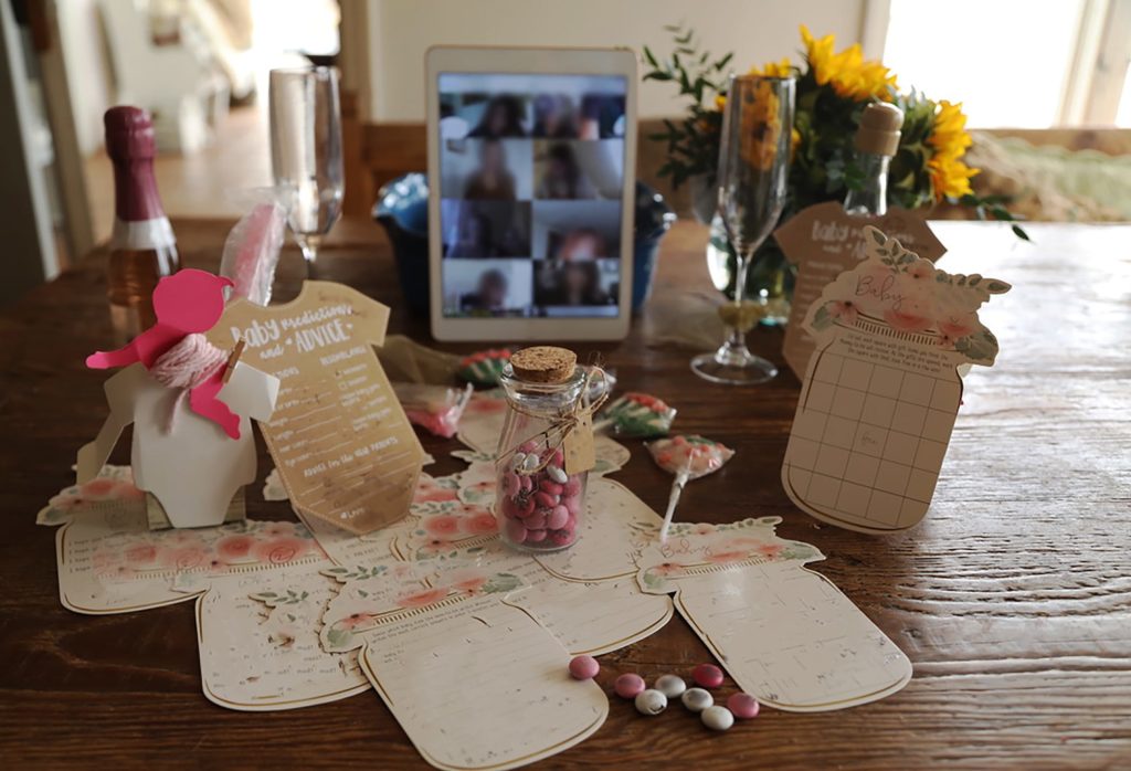 Due to Covid-19 everything is virtual , even a baby shower."rAs social distancing takes on more of a critical role in our daily lives during the coronavirus outbreak, many expecting mothers are having to get creative when it comes to planning for that highly anticipated baby shower.