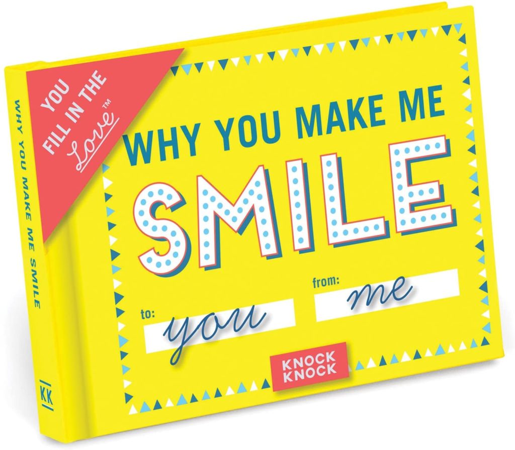 Knock Knock Store, Why You Make Me Smile, Fill in the Love Book,$10.10