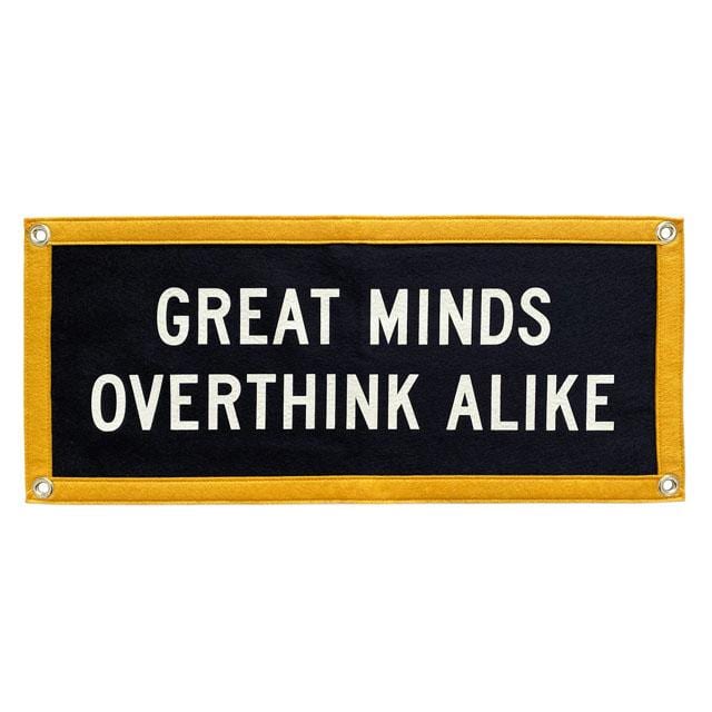 Great Minds Otherthink Alike Camp Flag, $50.00