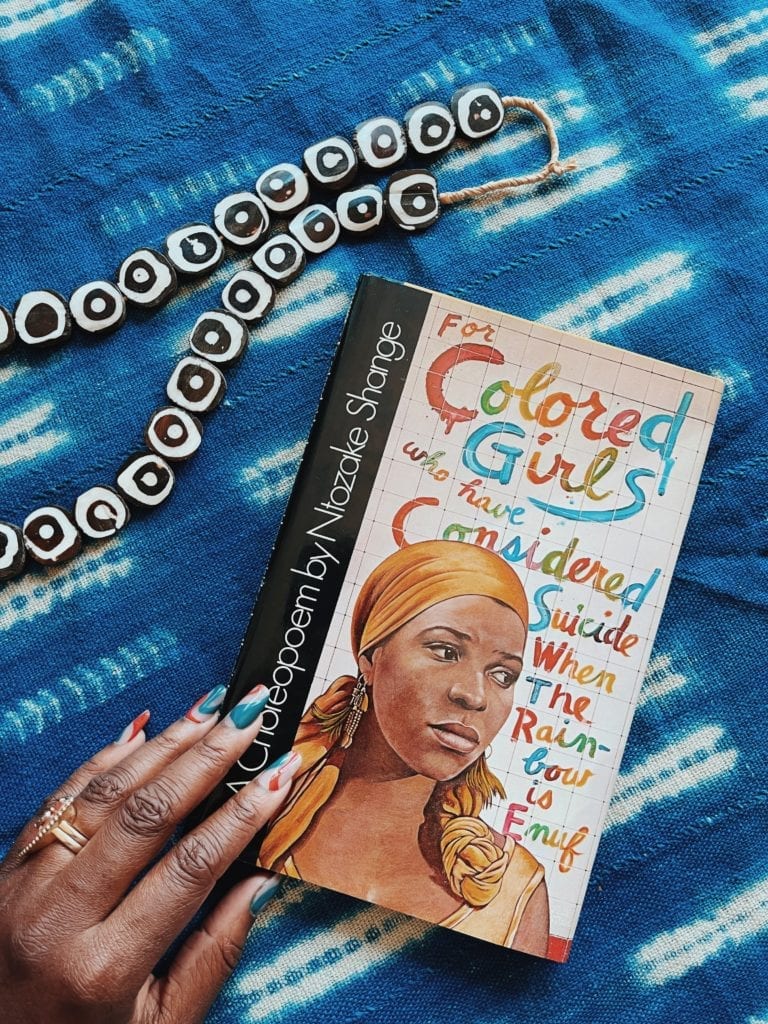 VINTAGE SIGNED “FOR COLORED GIRLS WHO CONSIDERED SUICIDE WHEN THE RAINBOW IS ENUF” BY NTOZAKE SHANGE (1978) $400.00