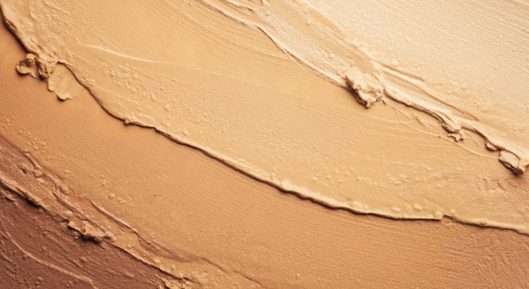 Beige and light brown nude color matte make-up concealer foundation smudged bb cc tonal cream powder