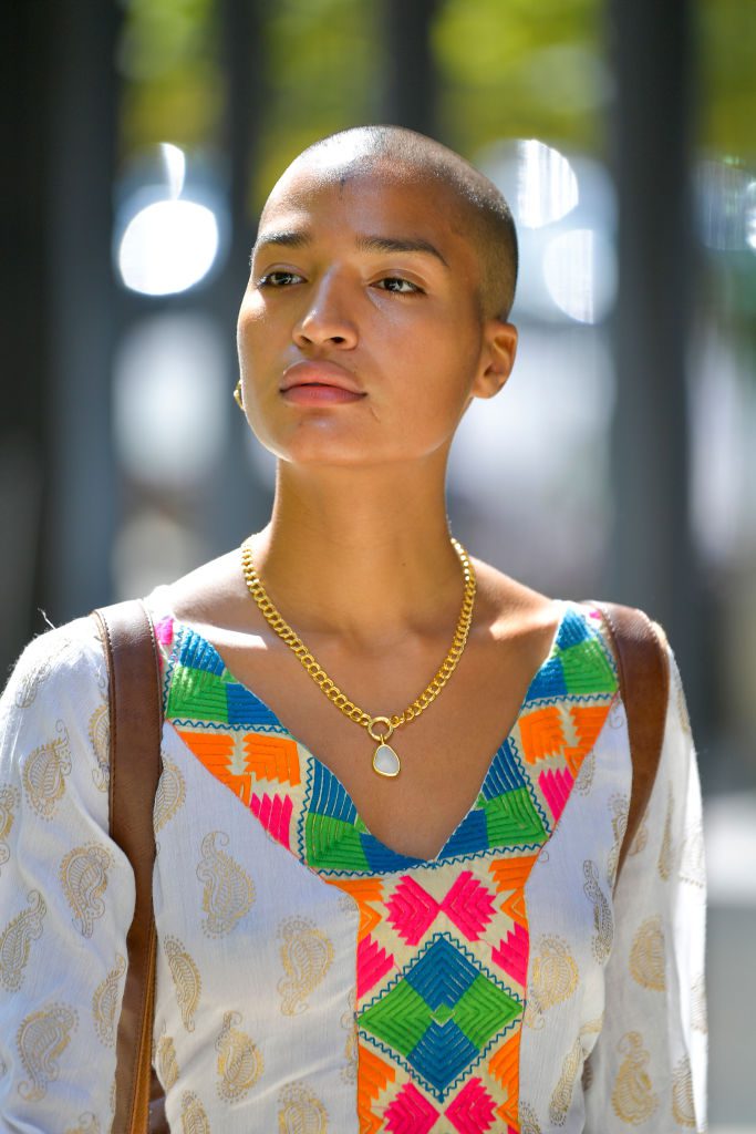 NEW YORK, NEW YORK - JULY 24: Indya Moore is seen in Chelsea on July 24, 2021 in New York City. (Photo by Roy Rochlin/WireImage)