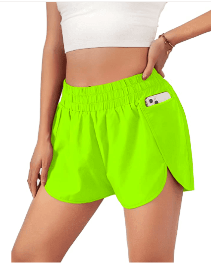 Blooming Jelly Womens Quick-Dry Running Shorts Sport Layer Elastic Waist Active Workout Shorts with Pockets 1.75"