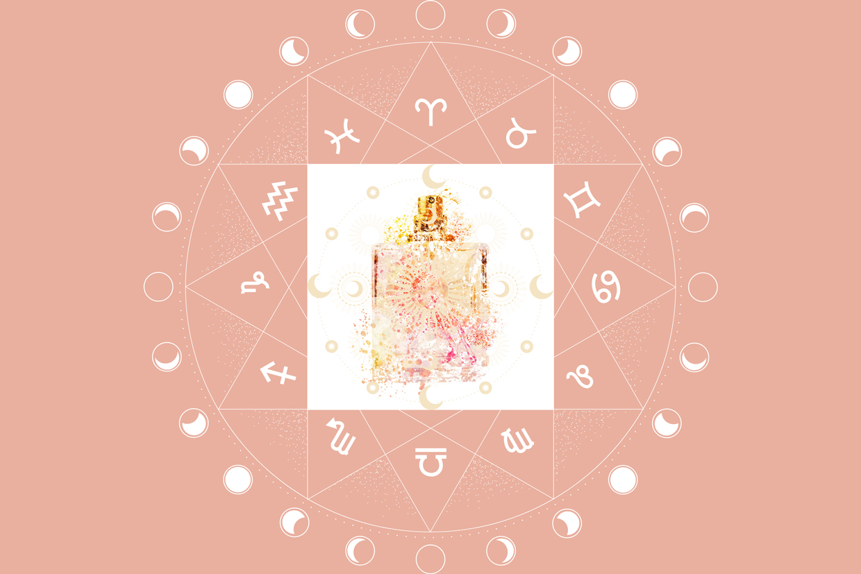 fragrance zodiac signs illustration