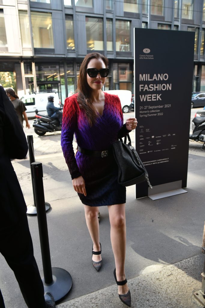Sunday Riley walking during Milan Fashion week 2021