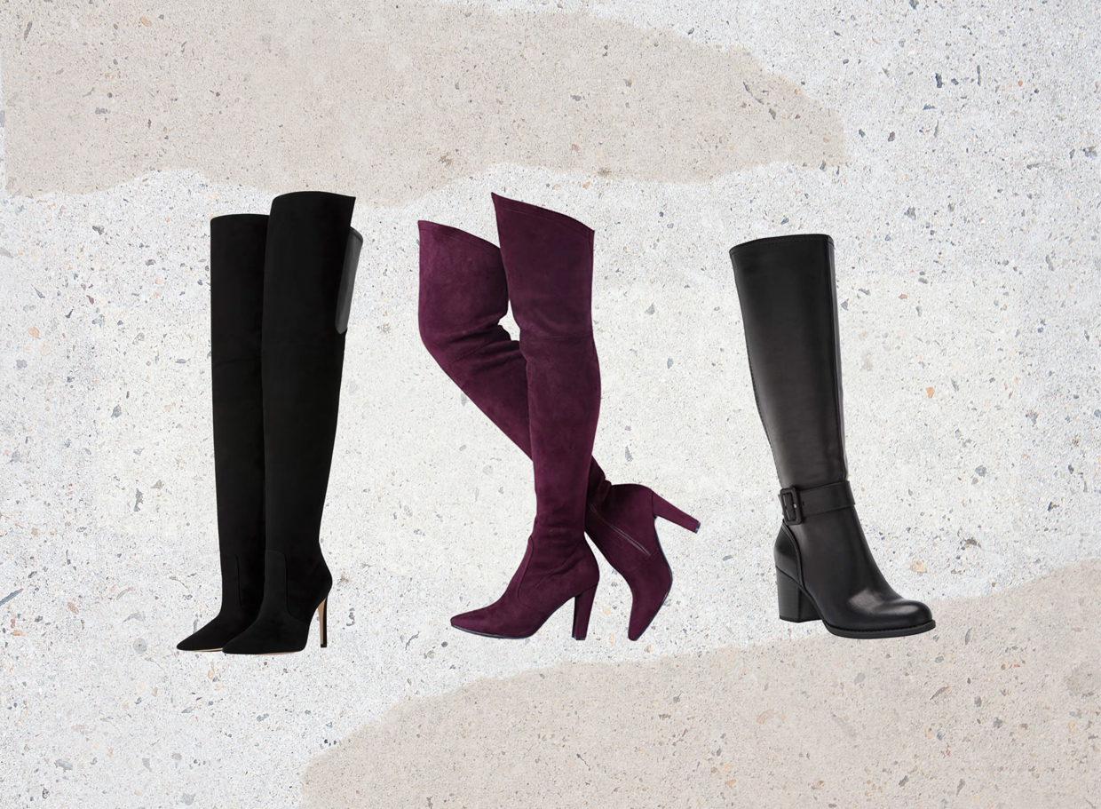 wide calf boots collage