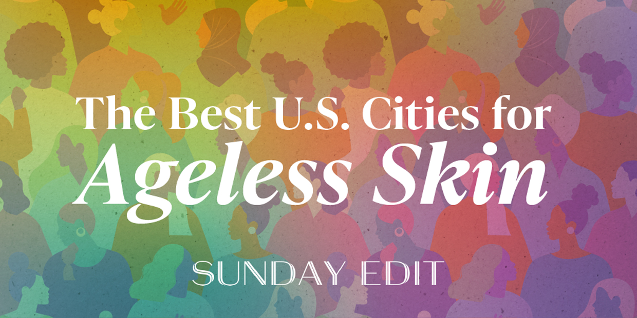 title graphic for the best U.S. cities for ageless skin