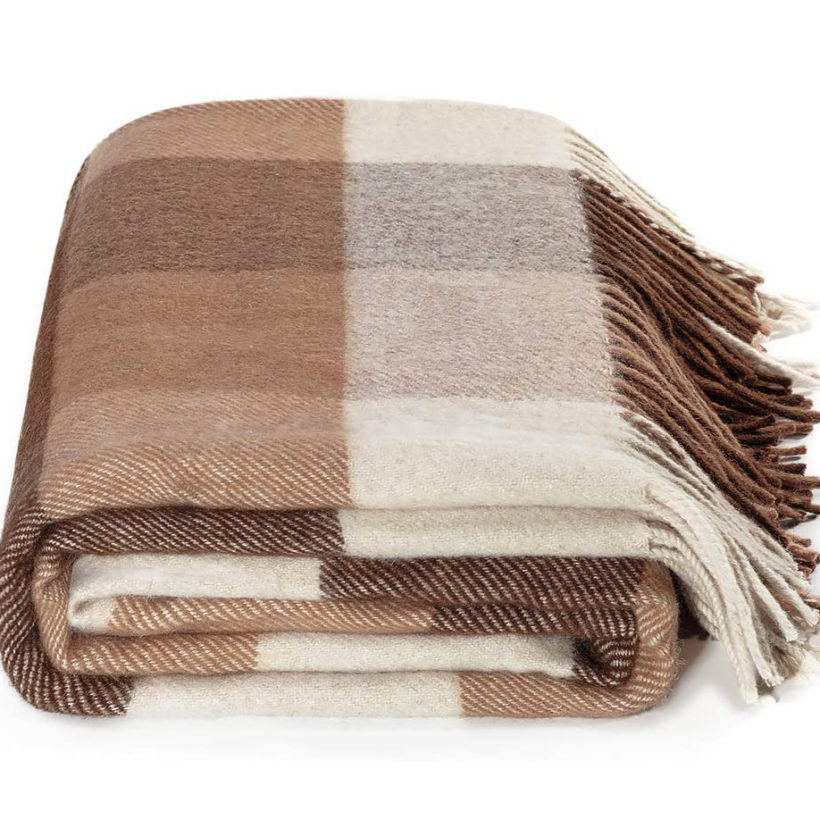 Farridoro Wool Plaid Blankets and Throws