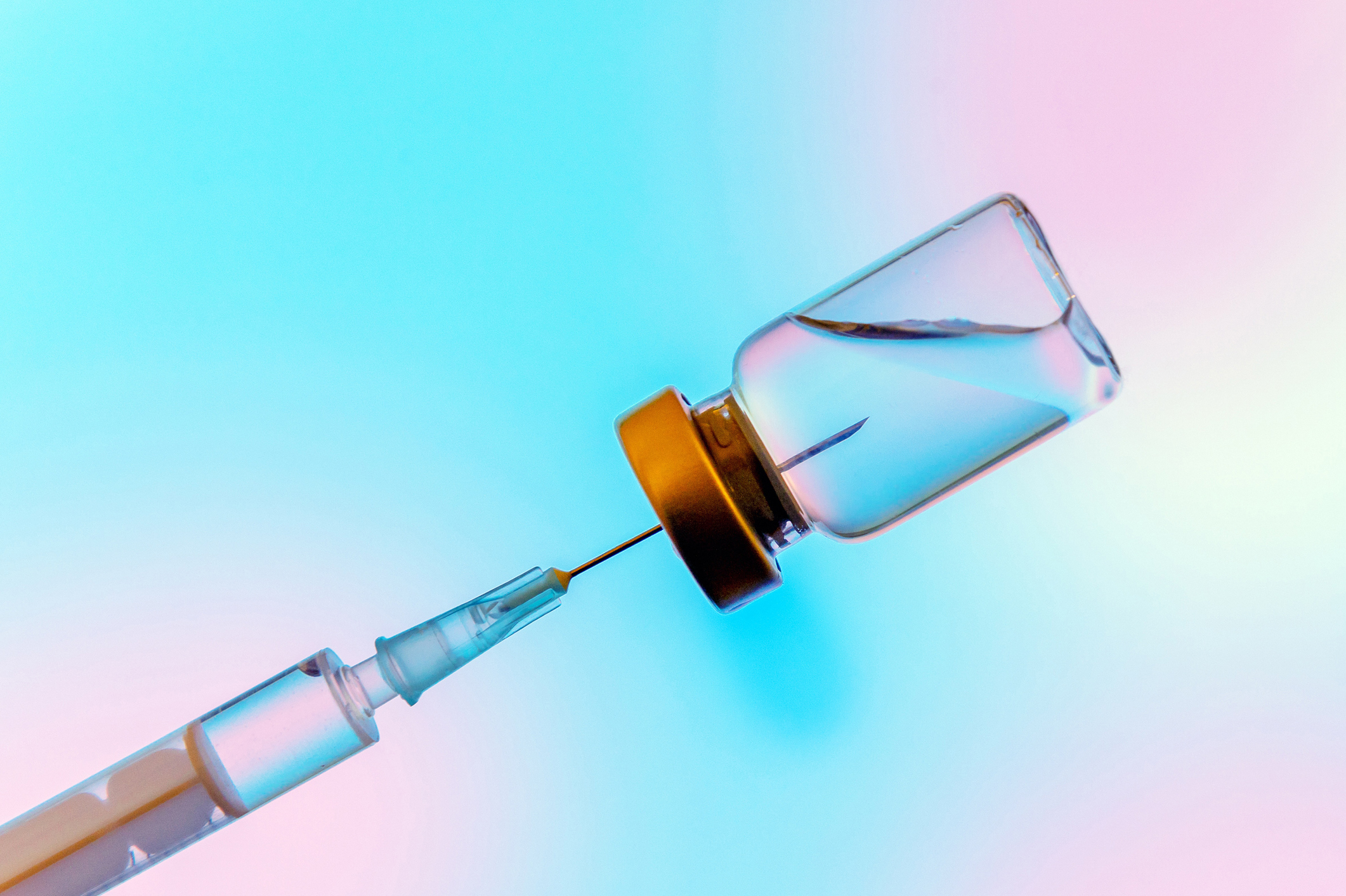 Syringe and Coronavirus vaccine