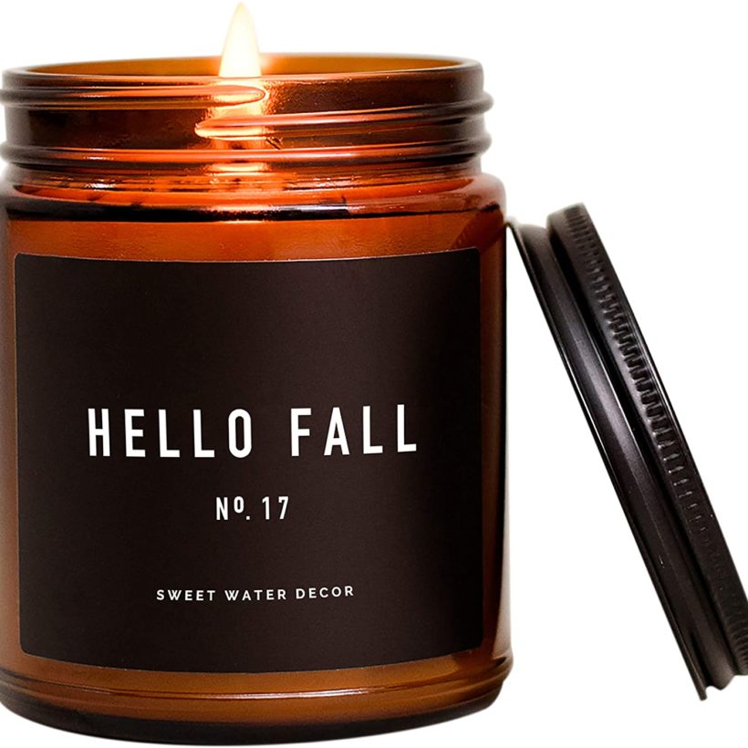 Sweet Water Decor Hello Fall Candle Scented Soy Wax