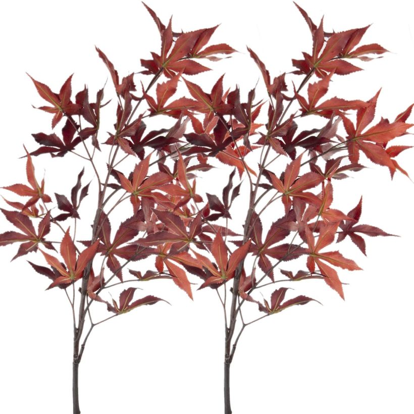 Rinlong Artificial Maple Leaves Branches Fall Leaves Foliage Decor