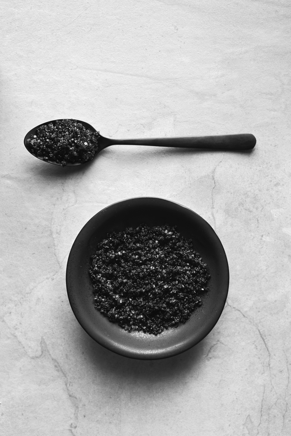 black charcoal salt