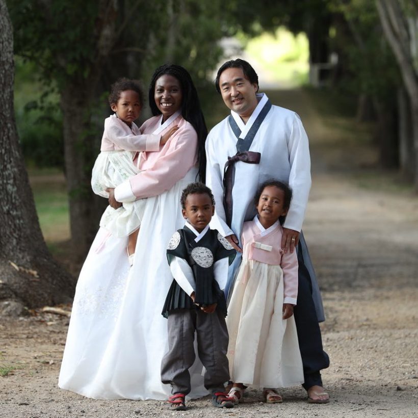 Portrait of Africa Yoon and family