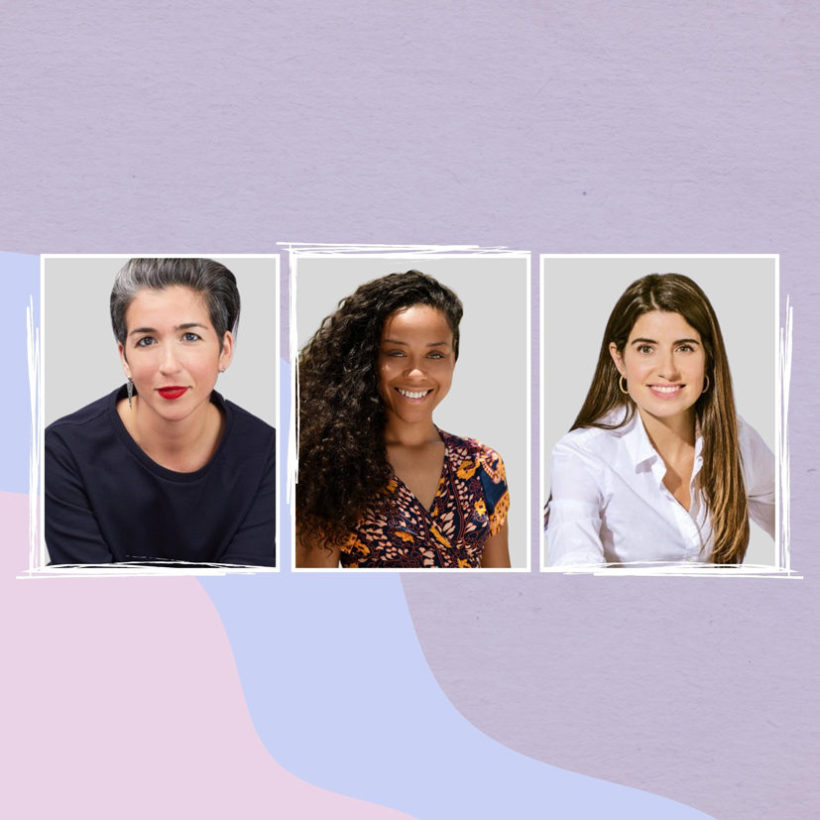 collage of Latinx founders Vanessa Garcia, Chanel Robertson and Cristina Ros Blankfein