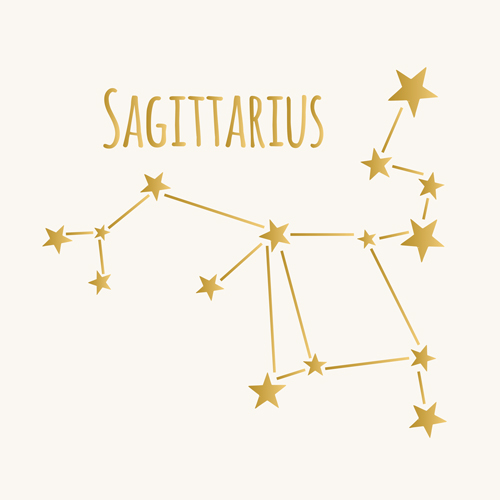 Sagittarius constellation illustration