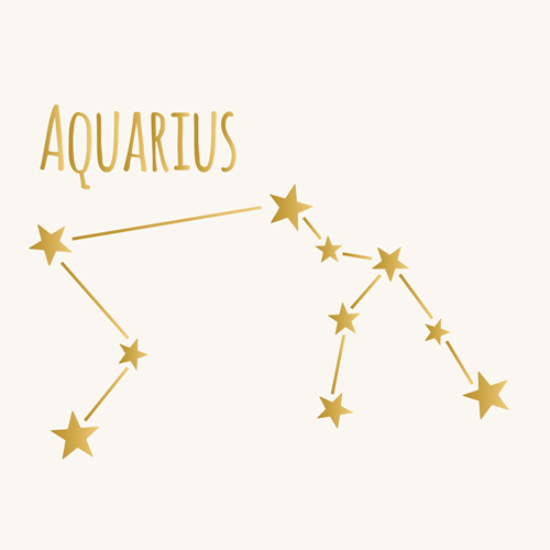 Aquarius constellation illustration