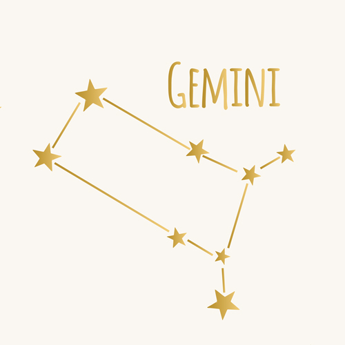 Gemini constellation illustration