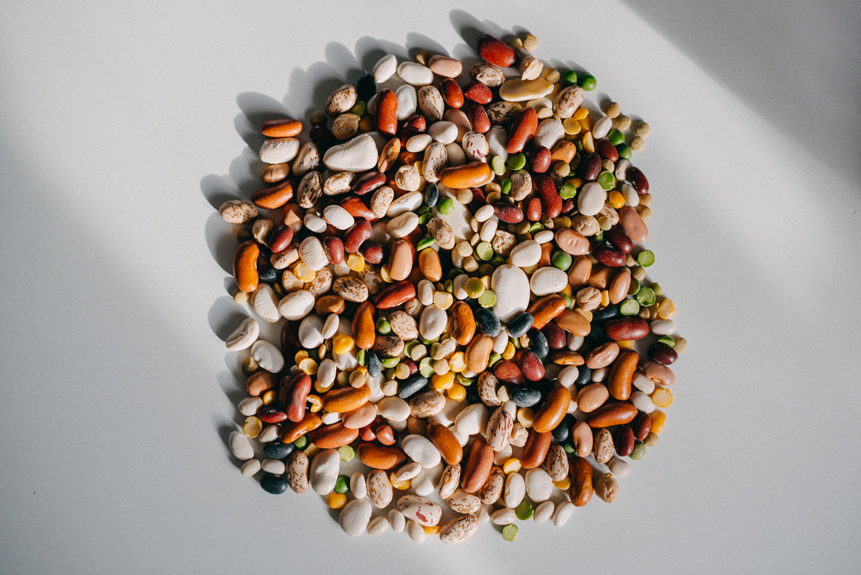 overhead shot of dry beans