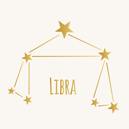 Libra constellation illustration