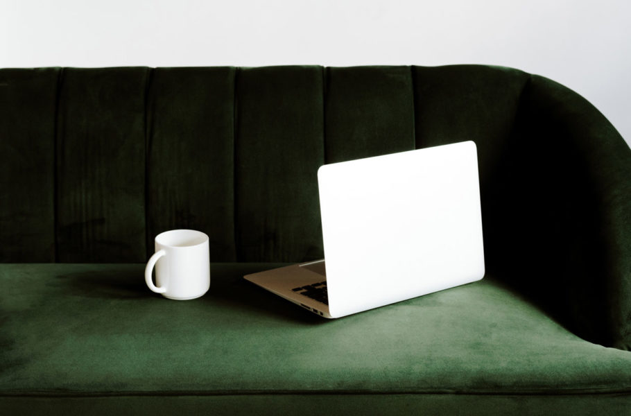 Work from Home Laptop on Couch