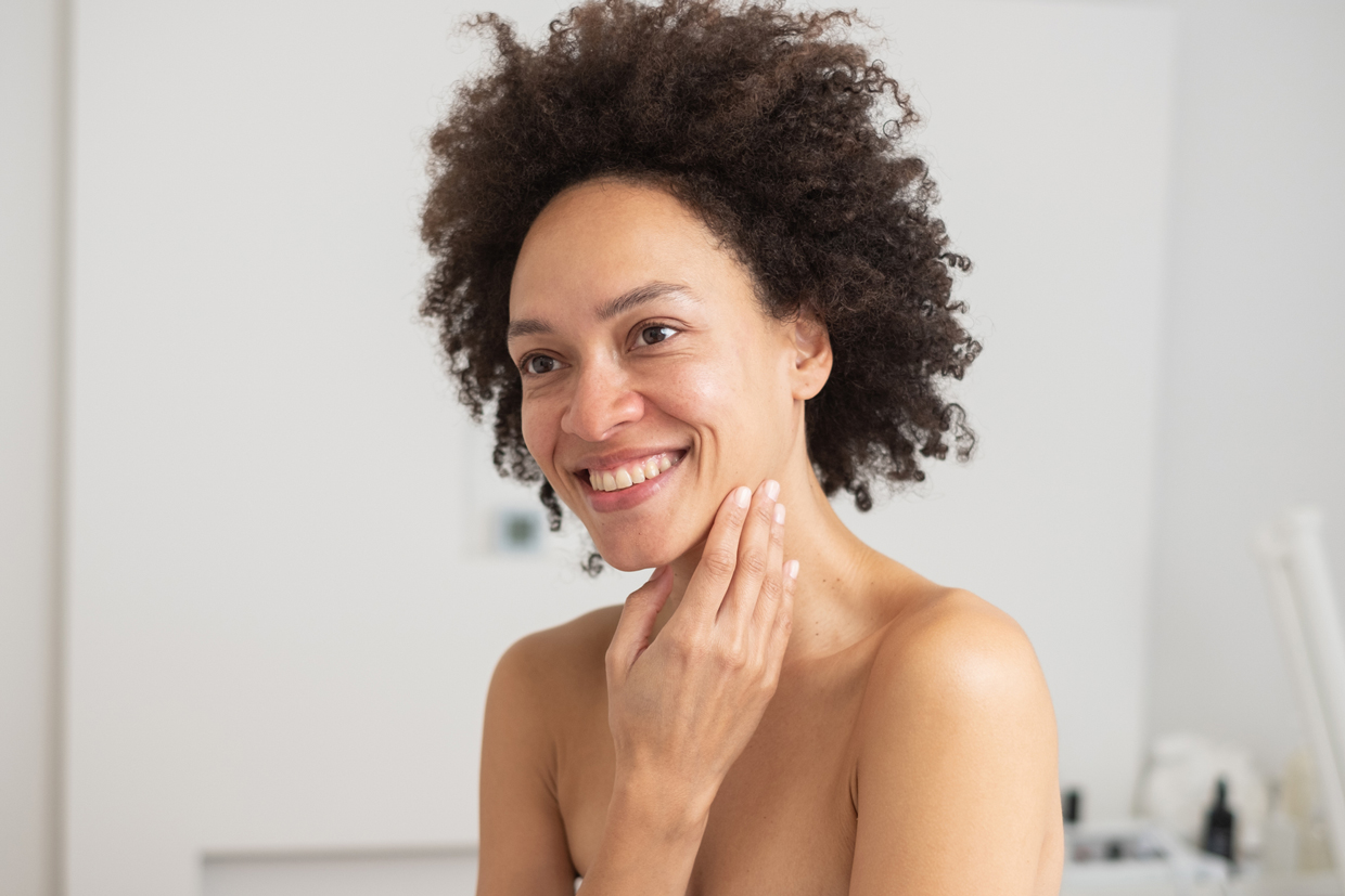 Woman With Beautiful Skin After The Facial Treatment