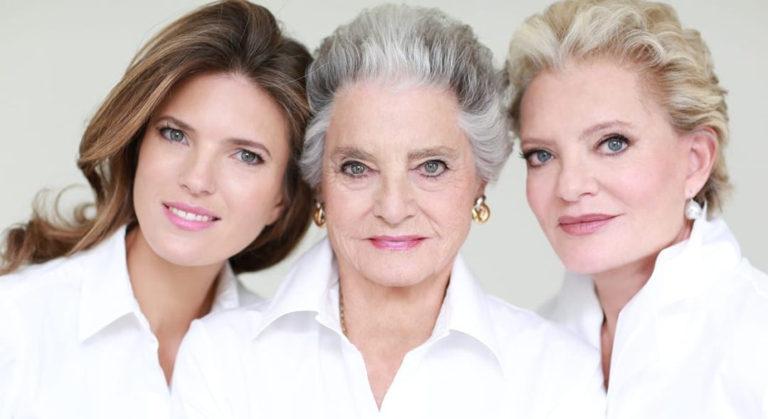 A portrait of Clémence von Mueffling, Régine Debrise, and Lorraine Bolloré.