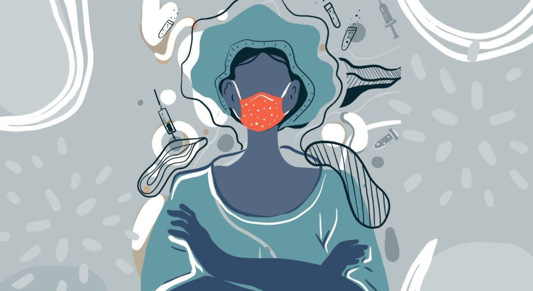 illustration of female doctor