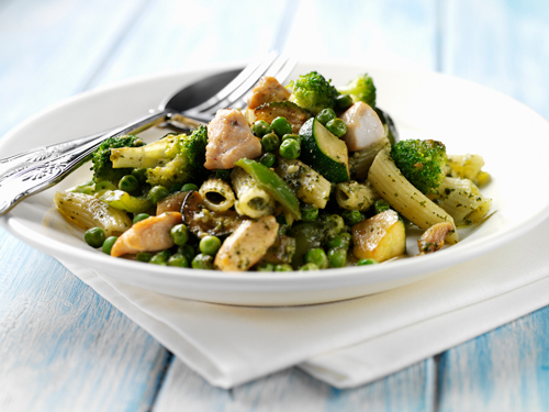 Chicken and vegetable penne